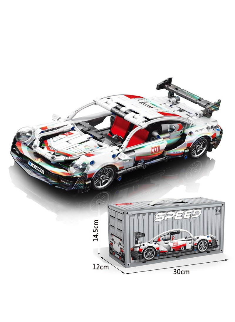 White Pull Back Car Container Version 540pcs, Building Block Assembly Kit And Engineering Toy, 1:18 Scale Model, Suitable For Men And Teenagers, Suitable For Gifts  - Image 2