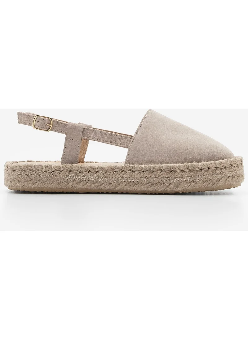 مارجين Women Genuine Leather Slingback Jute Espadrille Sandals Zutan