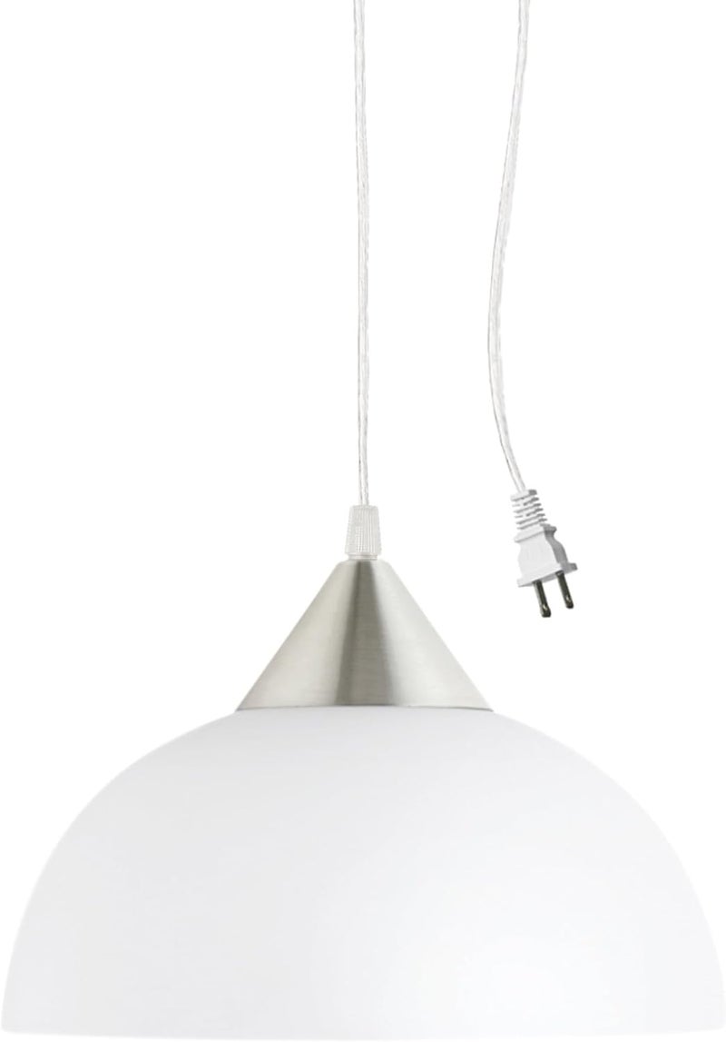 Globe Electric 1-Light Plug-in Pendant with Frosted Shade - Image 1
