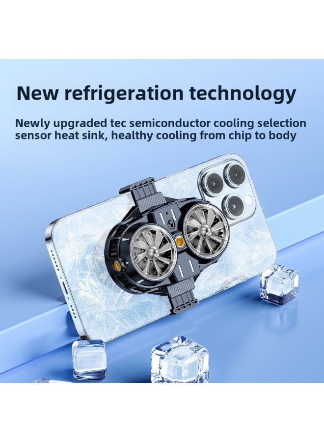 SOURCE X13 Wireless Charging 15W Semiconductor Refrigeration Magnetic Mobile Phone Radiator Live Cooling Artifact-Color:X53a Broadcast Dual [excluding Digital Display]  - Image 1