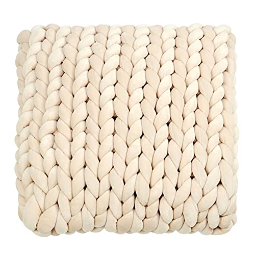 Casaphoria Chunky Yarn for Hand & Arm Knitting, Super Soft Giant Yarn for DIY Blanket & Pillow (Beige, 2Lbs) - Image 4