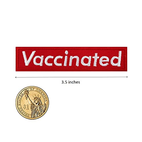 Cute-Patch I am Vaccinated Embroidered Iron on Patch for T Shirt Pins Buttons Baseball Hat Cap DIY - Image 2