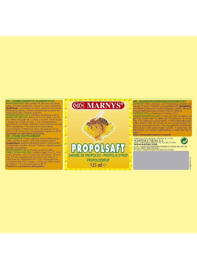 Marnys Propolsaft Syrup 125ml - Image 3