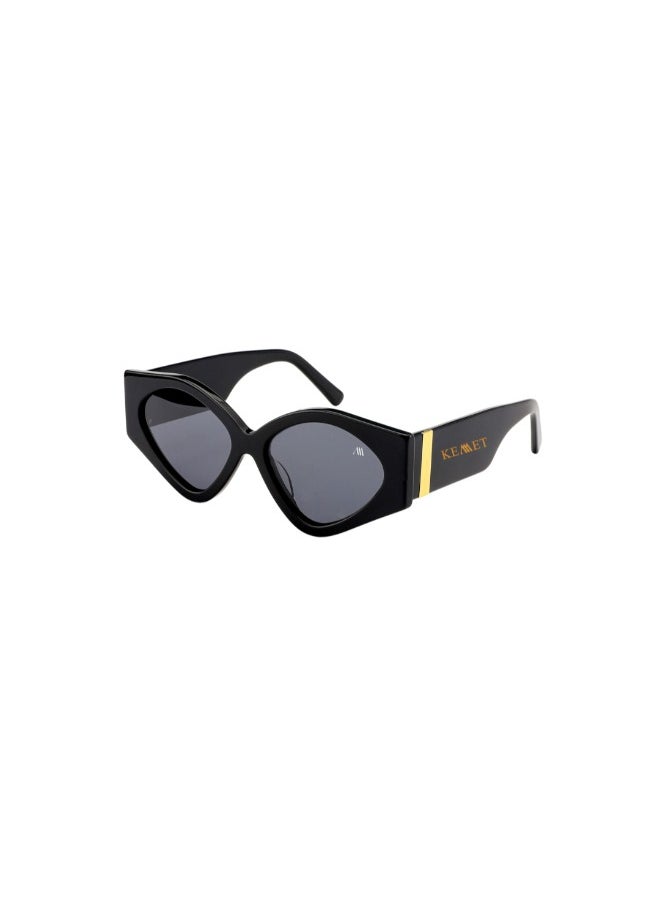 Kemet Eyewear Cat Eye Full Rim Women Alma Black Dark Gray Lens 