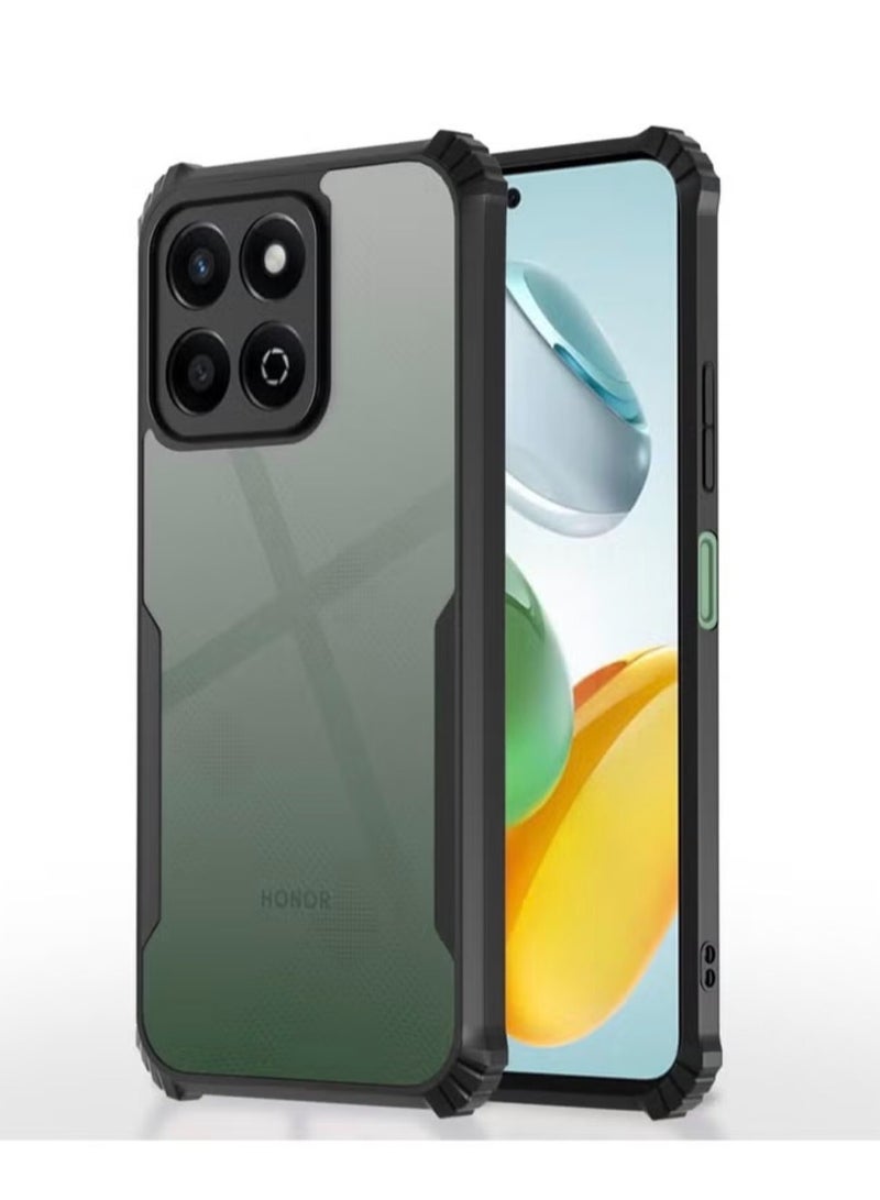 Xundo Clear Case for Honor X7D | Premium Rugged | Durable Shock-absorbing Frame | Black Border | Thermoplastic Polyurethane | Airbag Anti-drop Protection - Clear - Image 1
