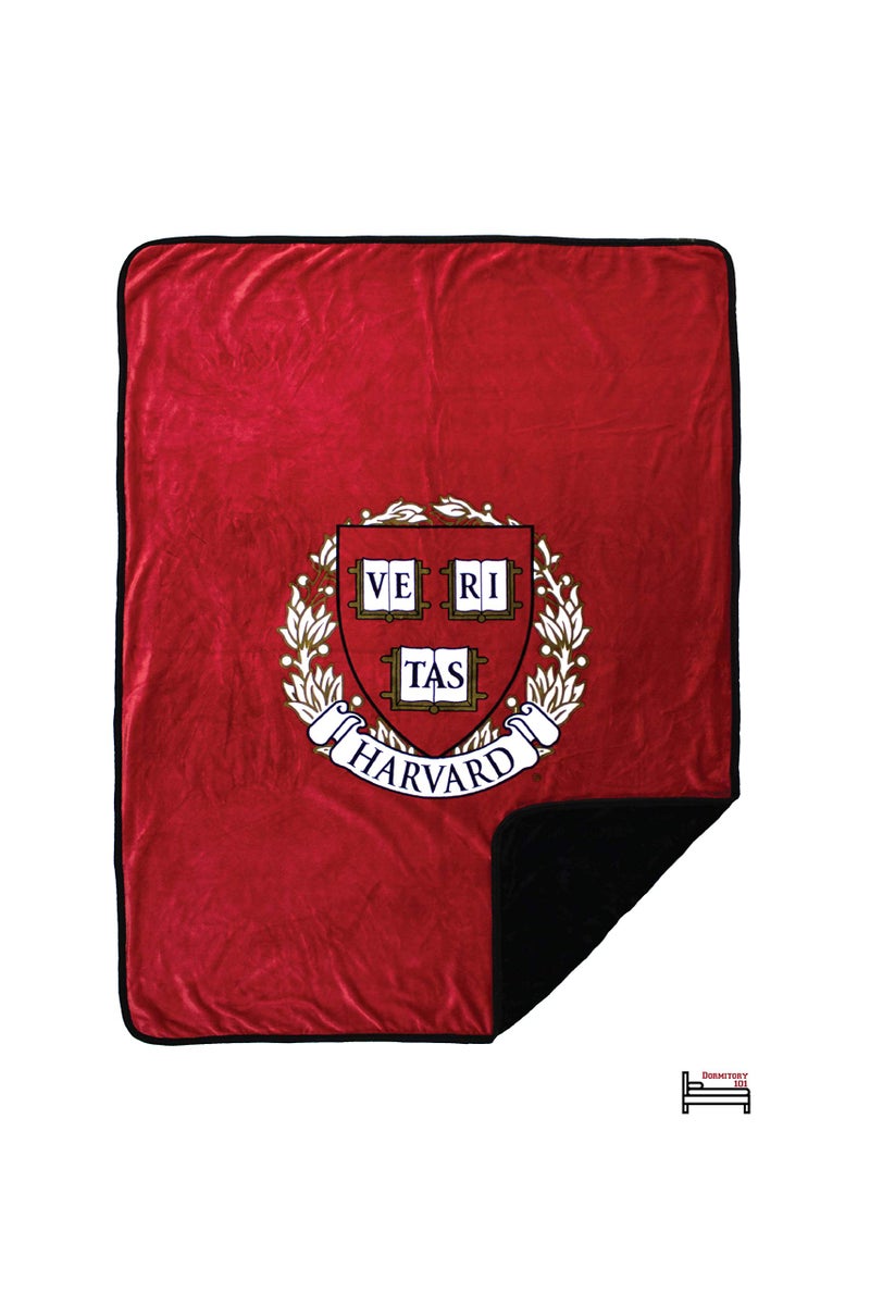 Dormitory 101 Harvard University Premium Plush Fleece Blanket X Large 60X80