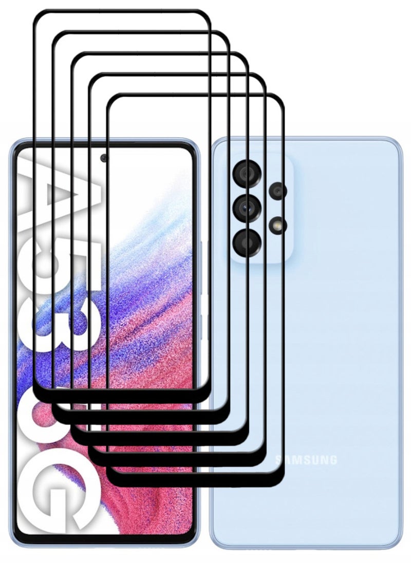 ACLIX 5 Pieces Antistatic ESD Dustproof Premium Quality High Definition Tempered Glass Screen Protector Designed For Samsung Galaxy A53 5G - Image 1