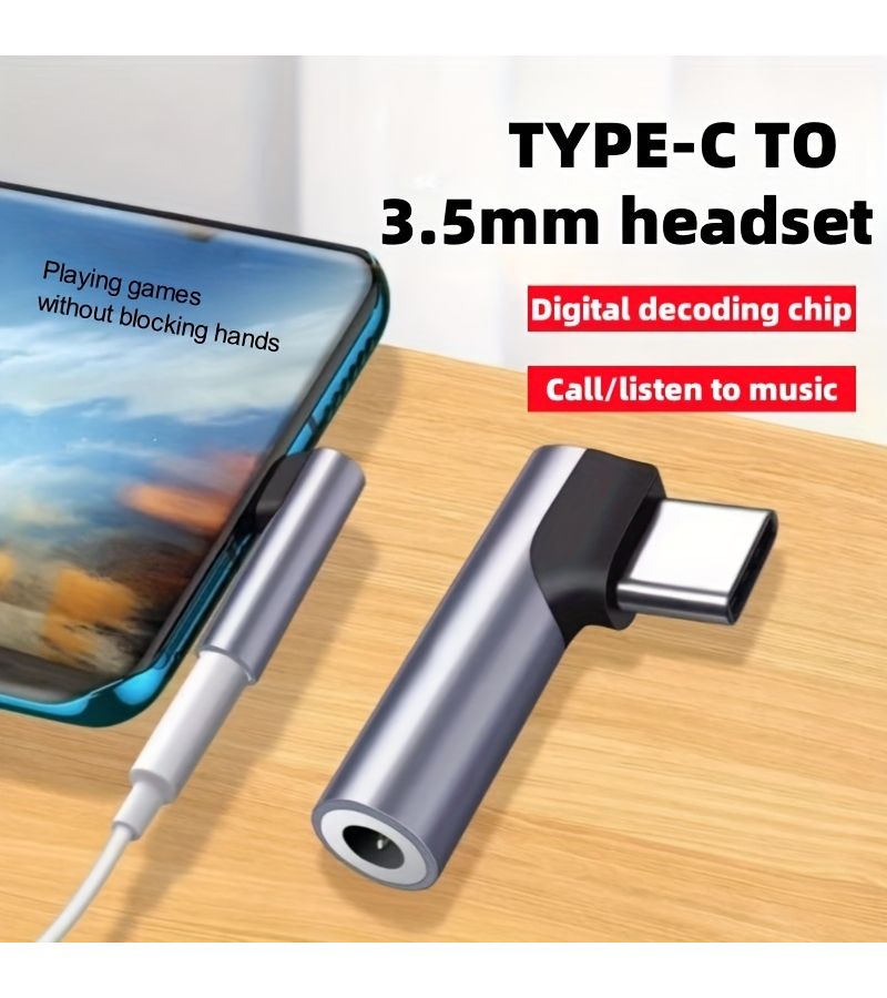 USB C to 3 5mm Audio Adapter Type C Aux Headphone Jack DAC Stereo Microphone Gray - Image 2