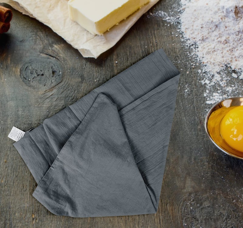 Utopia Kitchen منشفة مطبخ يوتوبيا رمادية فاتحة من القماش [6 عبوة - 28 × 28 بوصة] 100% قطن مناشف شاي للتنظيف والتجفيف - قماش مطبخ عالي الامتصاص - Image 5