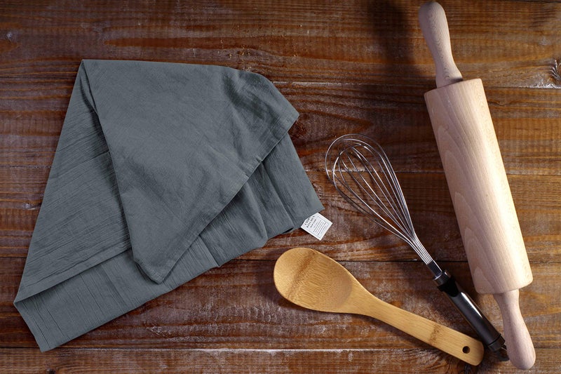 Utopia Kitchen منشفة مطبخ يوتوبيا رمادية فاتحة من القماش [6 عبوة - 28 × 28 بوصة] 100% قطن مناشف شاي للتنظيف والتجفيف - قماش مطبخ عالي الامتصاص - Image 3