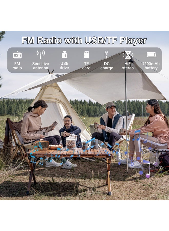 Old Style AM/FM Retro Radio – Classic Vintage Wireless Speaker with Clear Sound, Portable Wooden Design & Rechargeable Battery - Image 3