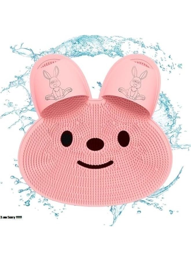 Green Tiger Silicone Cartoon Bear Bathroom Anti-Slip Foot Massage Mat with Suction Cups - Image 5