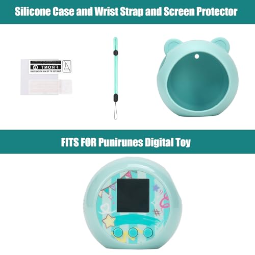 YouKnow Silicone Case Compatible with Punirunes Interactive Digital Toy, Protective Skin Sleeve for Punirunes Virtual Electronic Pets Accessories (Case Only) (Teal) - Image 2