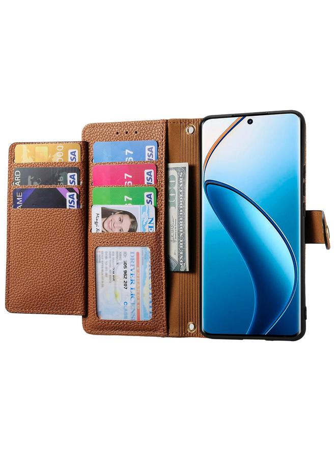 S-TOP Case For Realme 12 Pro Love Zipper Lanyard Leather Phone Case - Image 3