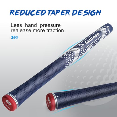 Geoleap Golf club Grip Set of 13- Soft Reduce Taper Design Provides High Traction and Performance,13 golf Grips with 15 Tapes or with All Repair Kits for Choice. (Standard, Navy-Pro Kit(13 Grips with All Repair Kits)) - Image 2
