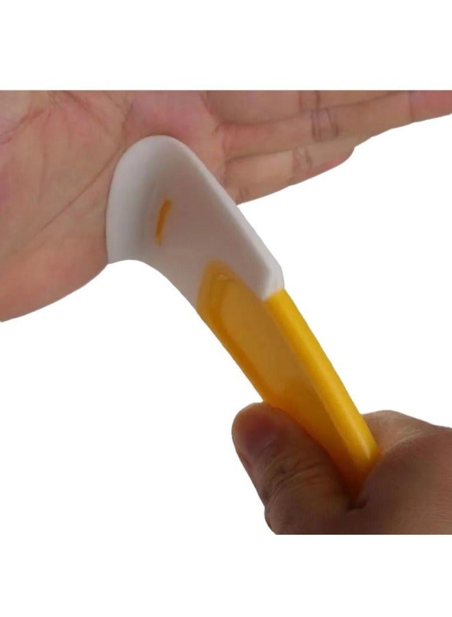 Silicone Scraper Pot Bottom Cleaning High Temperature Resistant Pan Scraper Washer Dishes Non-stick Pan Household Scraper Oil Stain Shovel-Specifications:Yellow + White (opp Bag) - Image 1