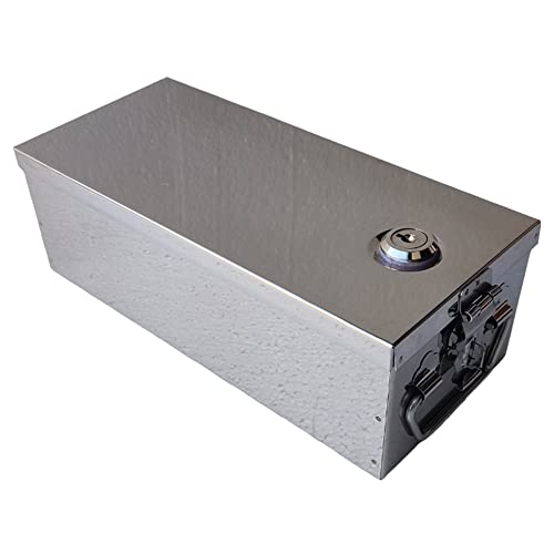 GinoSet® Stainless Steel Safe Bank Locker Boxes For Jewellery Boxes, Check book Box, Cash Box Size - 12 Inch (L-31cm, W-13cm, H-9.5cm)(With Pre fited Lock & 2 Key) (Standard Jewel 12) - Image 4