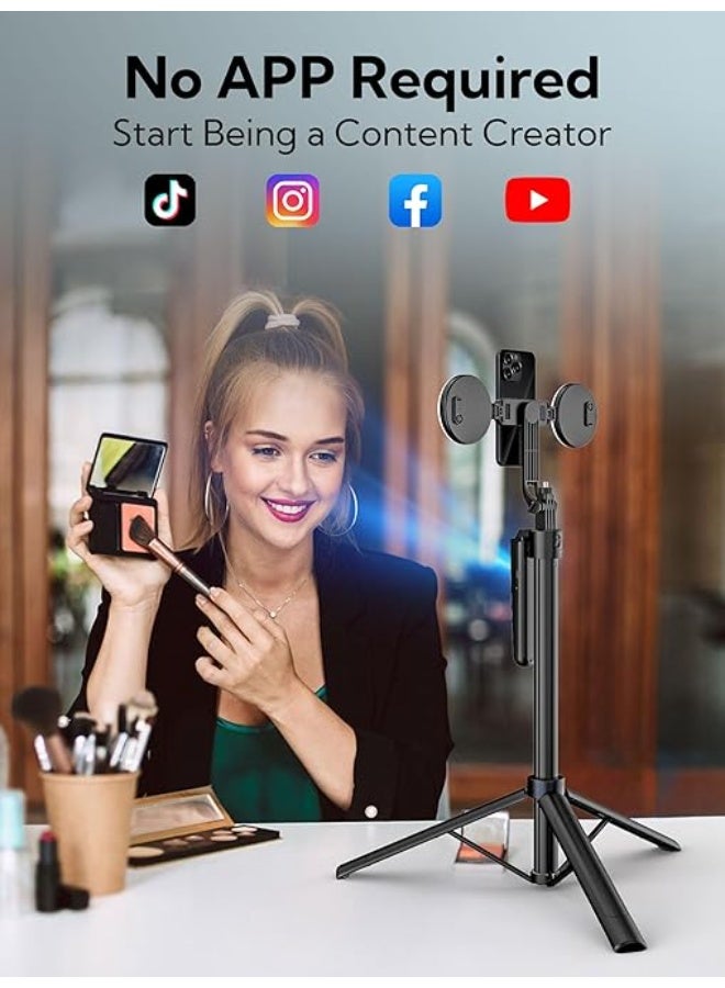 Smartphone Tripod with Auto Face Tracking, LED Light, and Remote Control – Ideal for Video Recording, YouTube, TikTok, and Live Streaming - Image 3