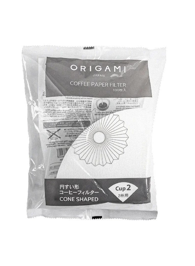 CAFEC Origami Paper filter 100pcs -02 2cups - Image 2