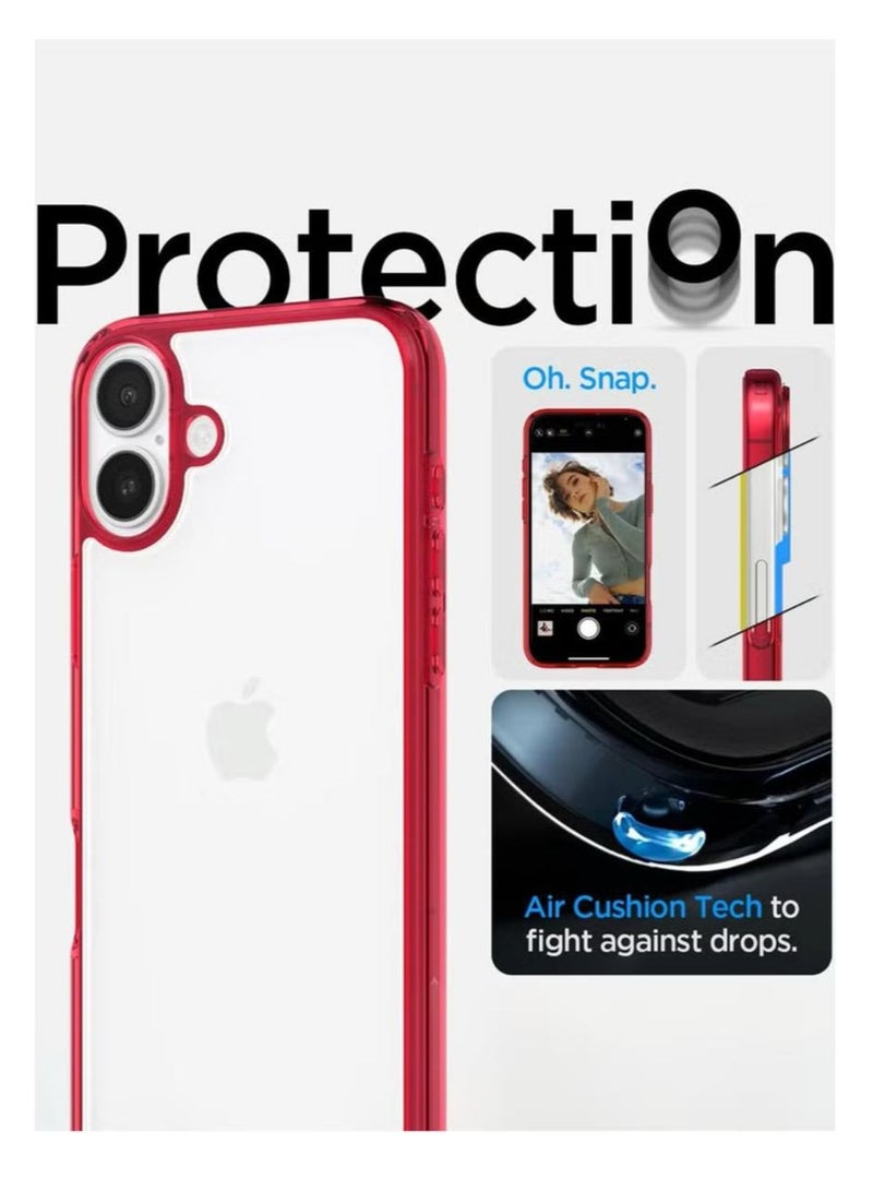 Spigen Ultra Hybrid iPhone 16 Case Cover (2024) - Red Crystal - Image 5