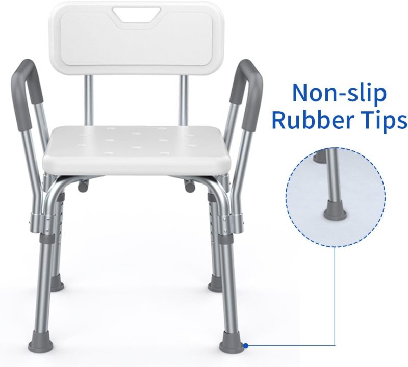 Replacement Feet for Shower Chair: Gray Non-Slip Rubber Suction Cup Feet - Bathroom Safety Accessory for Elderly Care Mobility Aid Parts - Image 4