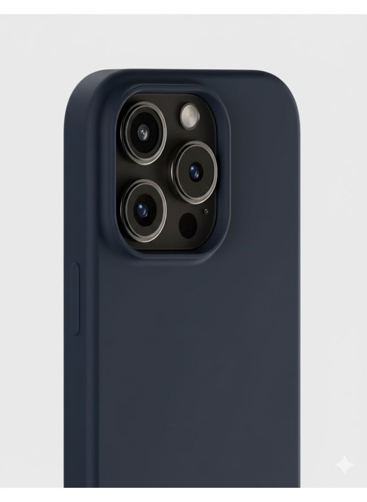 بليكس حافظة لهاتف أبل آيفون 16 بروماكس كحلي - سيليكون تي بي يو ممتاز 2.0 مم، حماية معززة للكاميرا مع درع العدسة، غطاء مقاوم للصدمات ومقاوم للماء لهاتف أبل آيفون 16 برو - Image 1