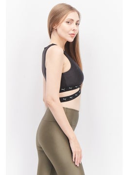 PUMA Women Sportswear Fit Sleeveless Textured Training Crop Top, Black  - Image 3