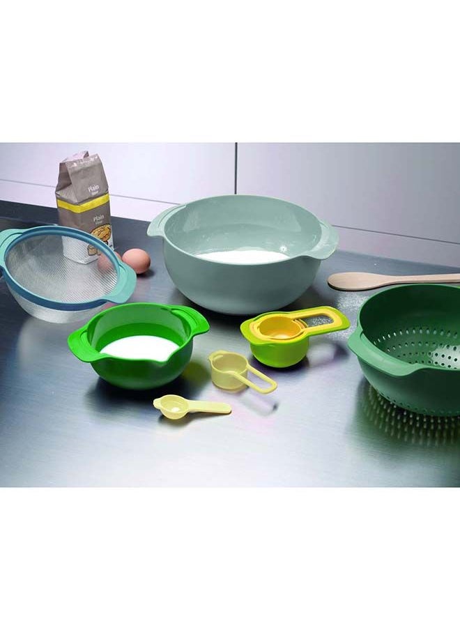 Joseph Joseph - Joseph Joseph Nest 9 Plus 9 Piece Compact Food Preparation Set With Mixing Bowls Measuring Cups Sieve And Colander - Image 1