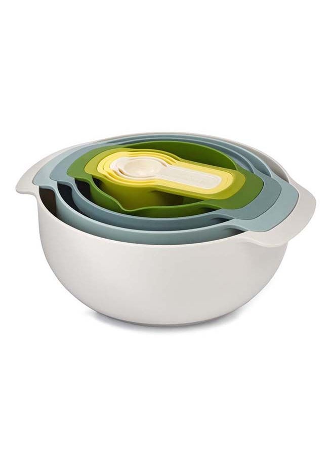 Joseph Joseph - Joseph Joseph Nest 9 Plus 9 Piece Compact Food Preparation Set With Mixing Bowls Measuring Cups Sieve And Colander - Image 1