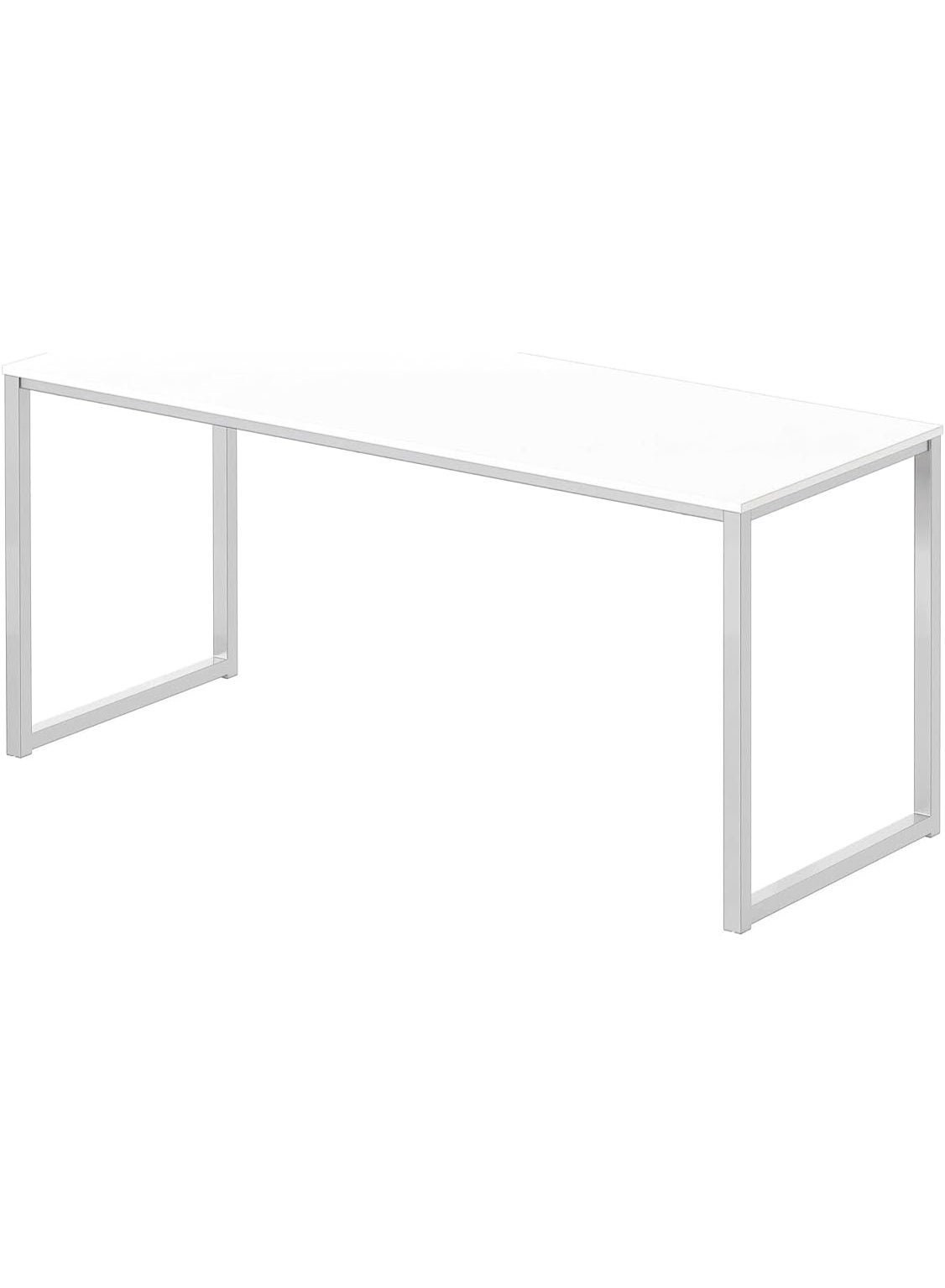 48-Inch Computer Desk with Steel Frame, Modern Writing Desk for Home Office, Study & Workstation, Powder-Coated Finish with Cable Management