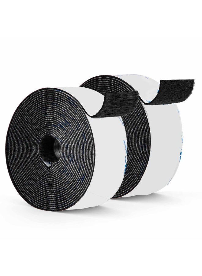 أوشيما 2PCS فيلكرو الشريط 3m × 25mm ، ثقيلة الوظائف الذاتية اللاصقة التشابك الشريط نايلون قوي تركيب الشريط ، خطاف اللاصق الذاتي وشرائط حلقة التشابك نايلون نسيج المثبت للحرف DIY المنزل المنظمة - Image 1