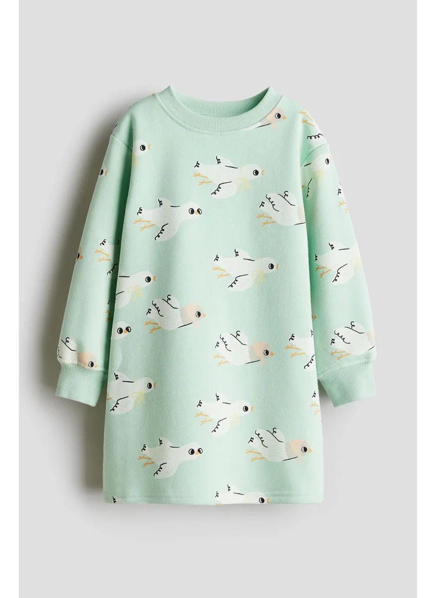 H&M Printed Sweatshirt Dress