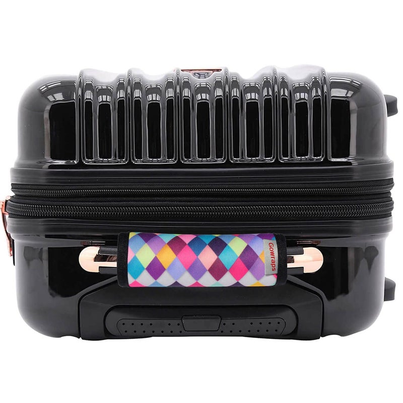 Gowraps Suitcase Tags Identifiers-Luggage Handle Wrap Travel Luggage identifiers For Suitcases Unique Travel essentials for Airplane/Flying/Luggage (Colorful Check) - Image 4