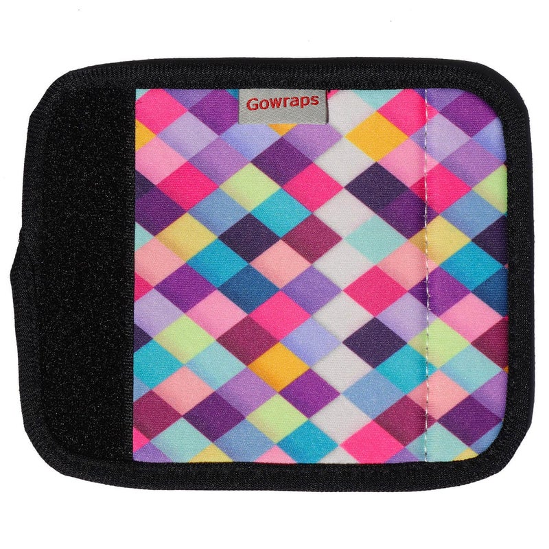 Gowraps Suitcase Tags Identifiers-Luggage Handle Wrap Travel Luggage identifiers For Suitcases Unique Travel essentials for Airplane/Flying/Luggage (Colorful Check) - Image 2