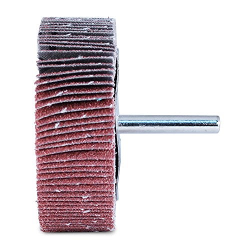 BHA Aluminum Oxide Shank Mounted Flap Wheels, 3” x 1” x 1/4”, 80 Grit - 5 Pack - Image 5