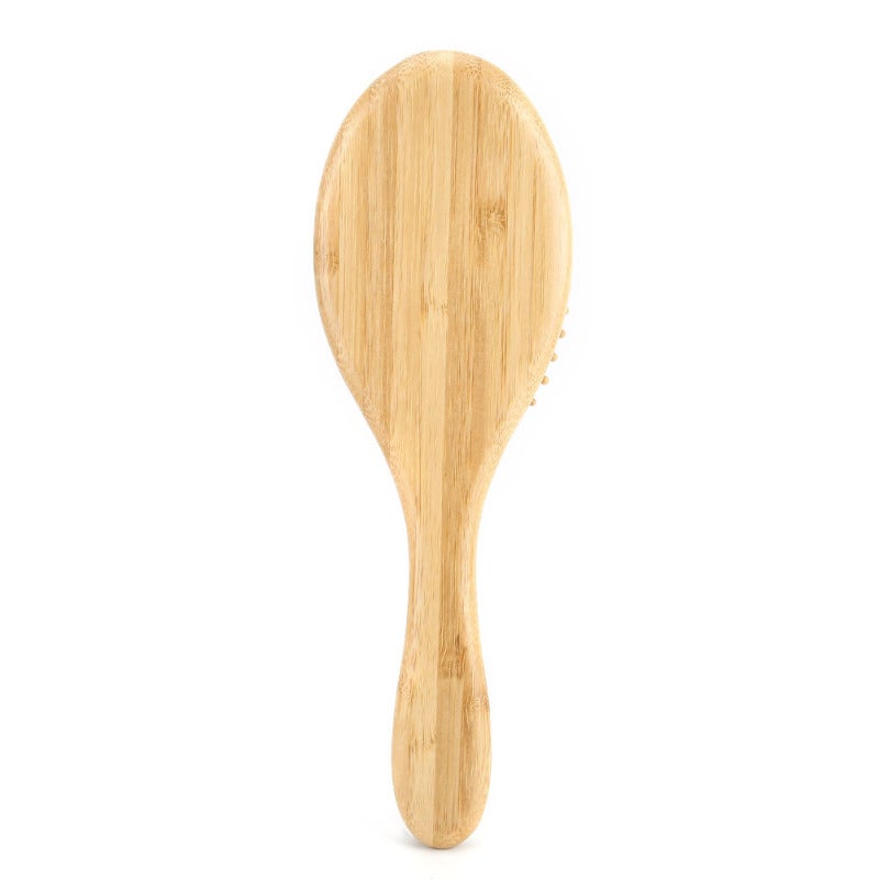 Natural Bamboo Comb Set: 2Pcs Anti Static Comb - Round Flat Teeth Non Slip Scalp Massage Comb for Sensitive Scalp All Hair Types - Image 5