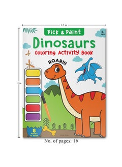 Wonder House Books Pick And Paint Coloring Activity Book For Kids: Dinosaurs  - Image 3