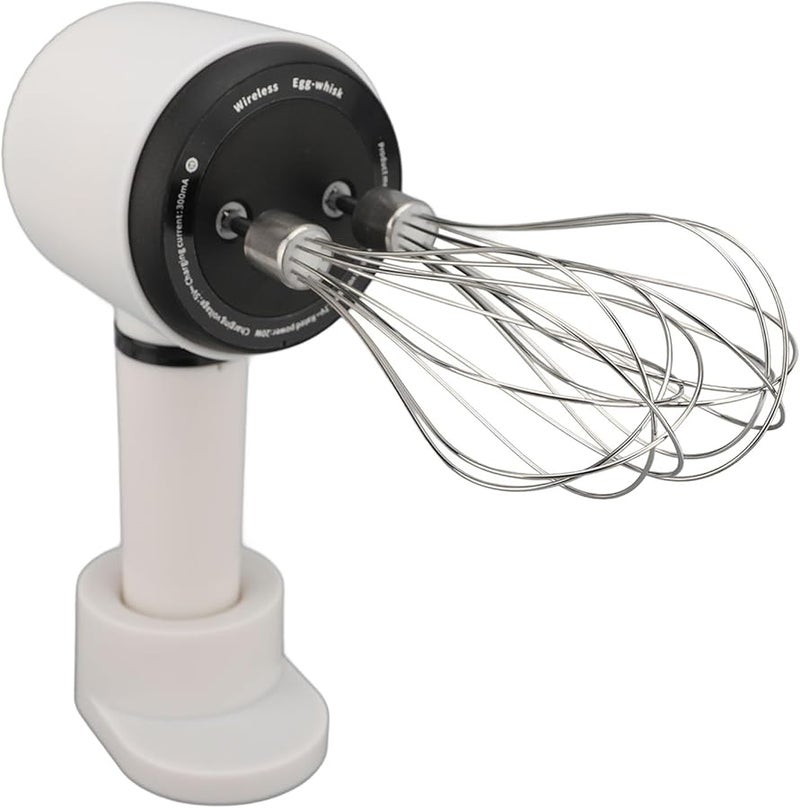 خلاط يدوي لاسلكي قابل لإعادة الشحن برأس مزدوج لخفق كعكة البيض والقشدة - Image 1