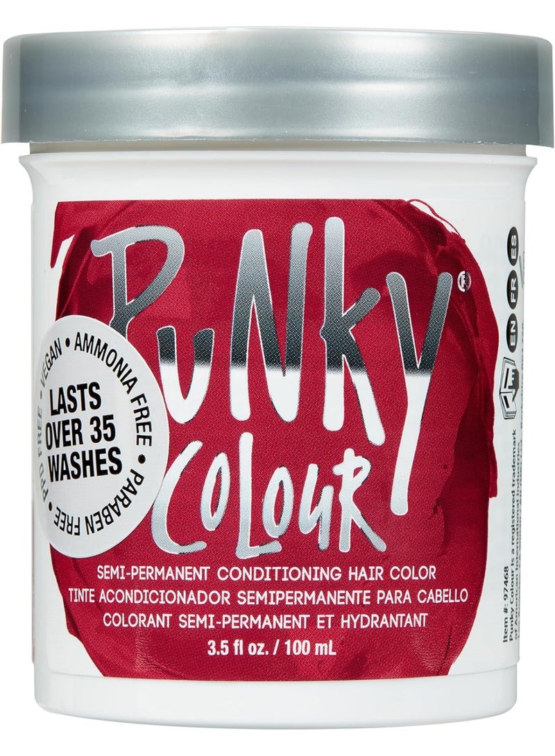 Punky Semi-Permanent Hair Color by Bobbi Red Vegan PPD & Paraben Free Lasts up to 25 Washes 3.5 oz - Image 1