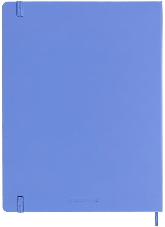 موليسكين دفتر ملاحظات كلاسيكي ذو غلاف صلب مقاس XL 7.5 بوصة × 9.5 بوصة، مسطر، لون أزرق هيدرانجيا، 192 صفحة  - Image 3