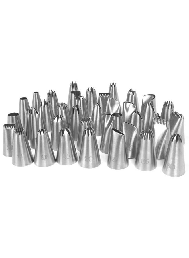 304 Stainless Steel Pastry Nozzle 6-tooth Belt Number Seamless Welding Cream Nozzle Large Cake Decorating Tool-Specifications:402  - Image 3