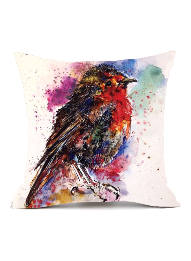 NIBEMINENT Bird Printed Cushion Cover Red/Blue/Green 45x45cm