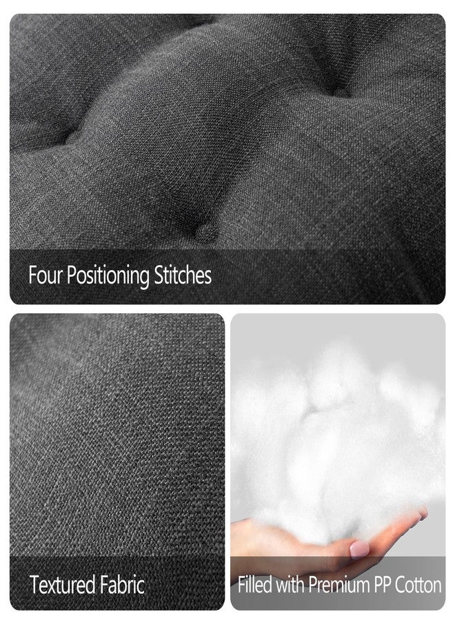 Sunlit Bar Stool Covers - Set of 2 Round Bar Stool Seat Covers, Soft and Cushioned Bar Chair Covers, Easy to Install and Wash, Cover Only, 12 Inch Diameter, Black - Image 3