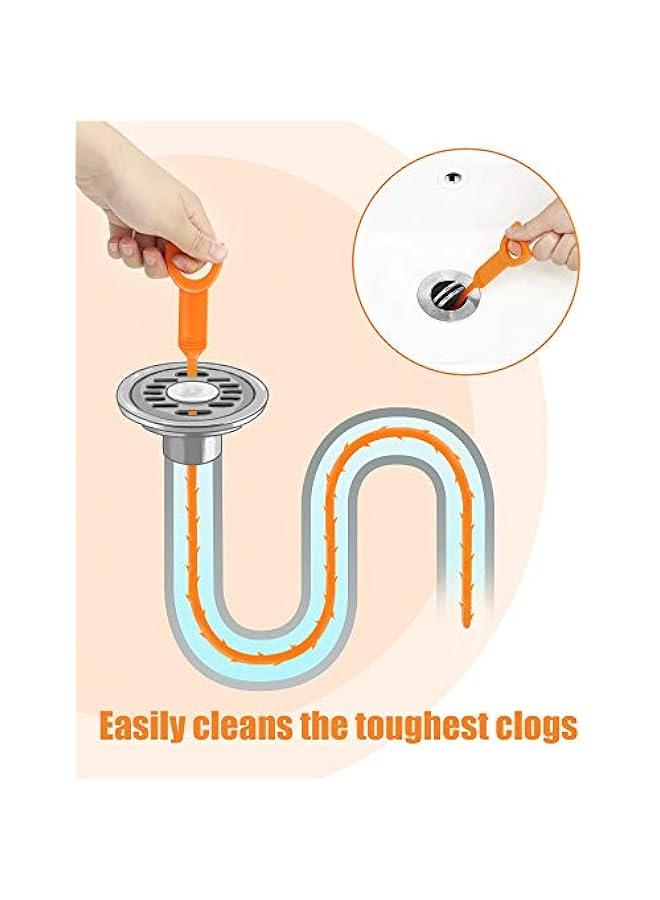 Drain Clog Remover Tool, Drain Hari Cleaner Tool, Hair Cather Shower Drain Tool, Drain Auger Hair Cleaning Tool for Shower Kitchen Sink Bath Tub Bathroom, Sink Snake Hair Remover (6) - Image 3