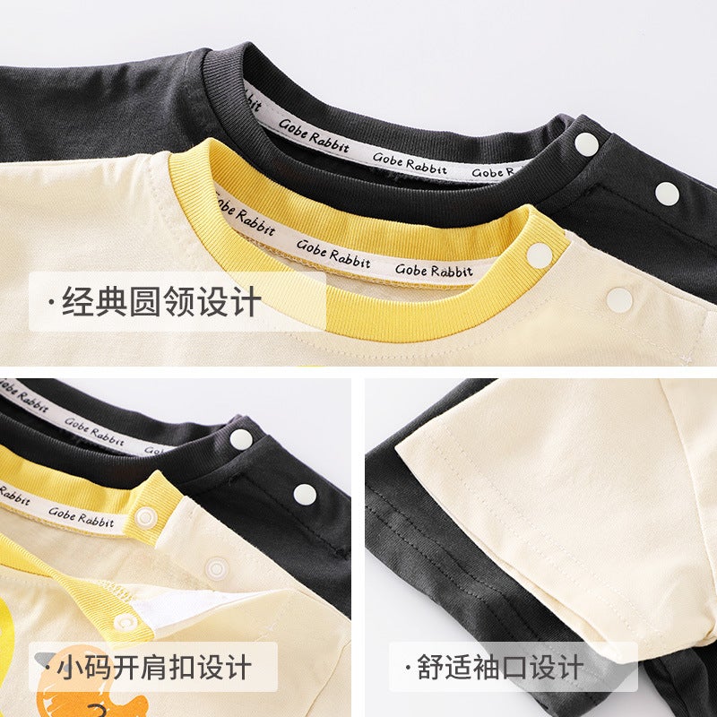 Boys Cotton Short-Sleeved T-Shirt Summer Children'S Clothing Baby Clothes Children Baby Half-Sleeved Summer Thin - Image 4
