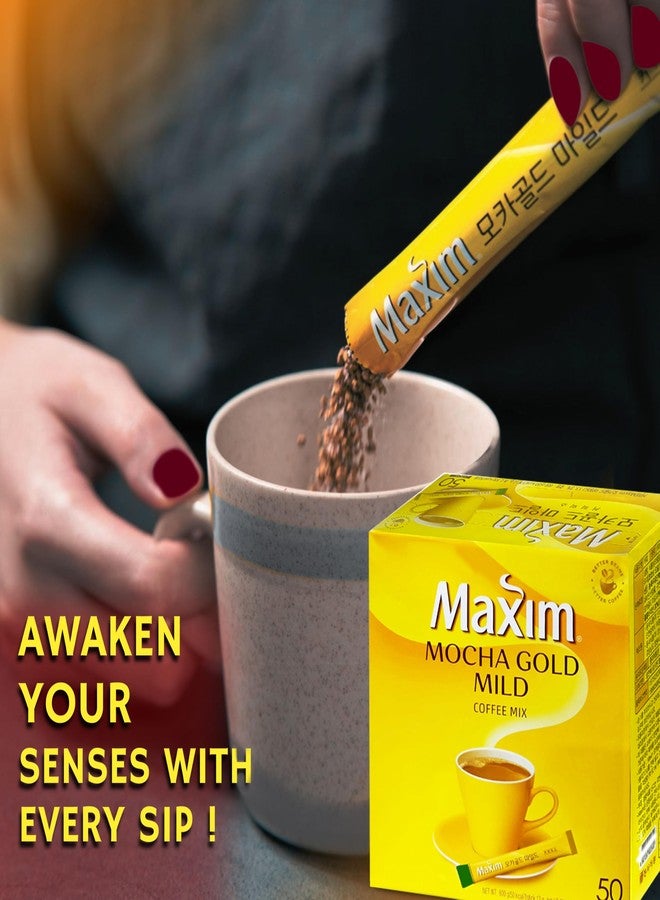 De Best Maxim Mocha Gold Mild Coffee Mix - Maxim Instant Coffee (50 Sticks) - Image 3