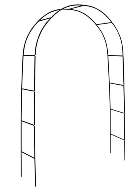 Garden Arch Trellis Dark Green Iron Arbor Courtyard Arbor Trellis for Various Climbing Plants Rose Outdoor Archway Wedding Ceremony Party