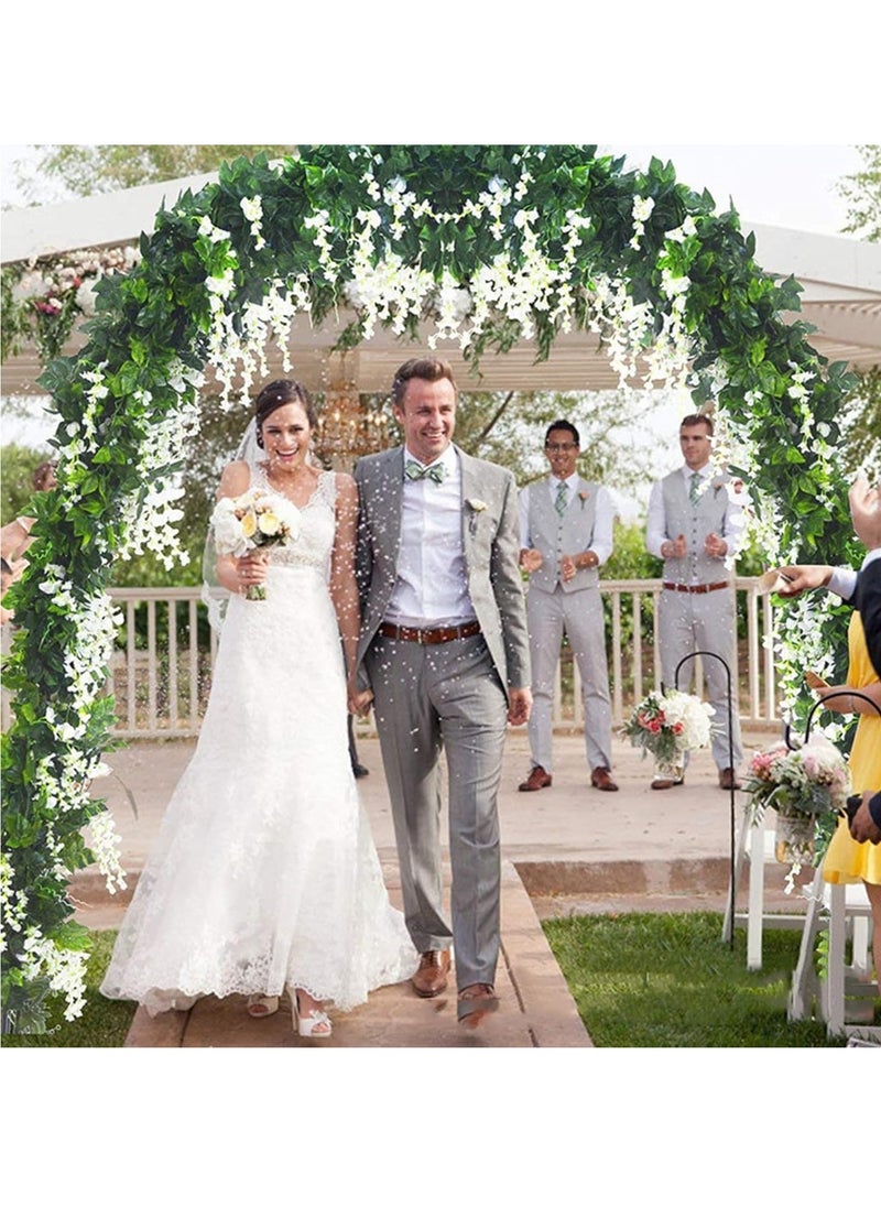 Garden Arch Trellis Dark Green Iron Arbor Courtyard Arbor Trellis for Various Climbing Plants Rose Outdoor Archway Wedding Ceremony Party