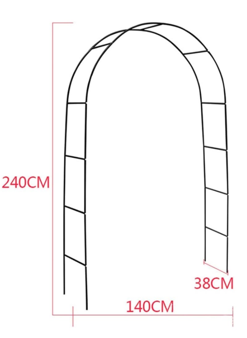 Garden Arch Trellis Dark Green Iron Arbor Courtyard Arbor Trellis for Various Climbing Plants Rose Outdoor Archway Wedding Ceremony Party