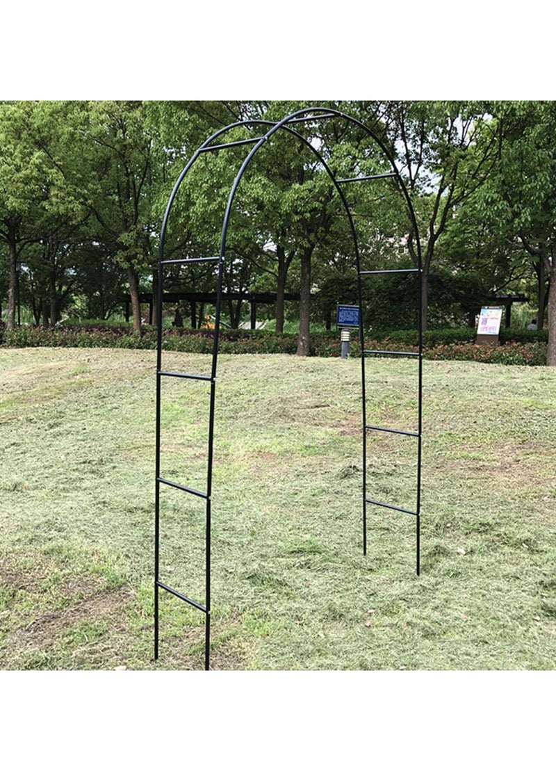 Garden Arch Trellis Dark Green Iron Arbor Courtyard Arbor Trellis for Various Climbing Plants Rose Outdoor Archway Wedding Ceremony Party